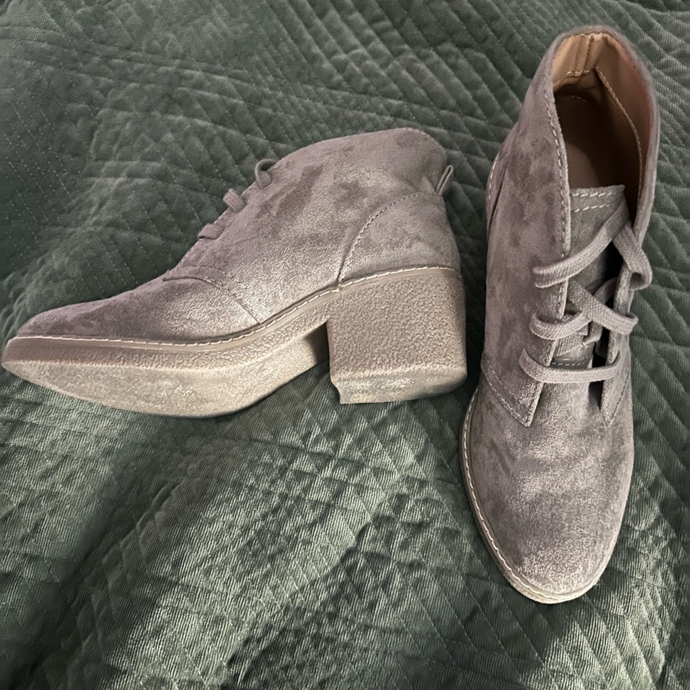 Target suede booties.